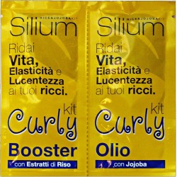 Kit ricostruzine in bustina olio+booster per capelli ricci coppia bustine da 12 ml Silium