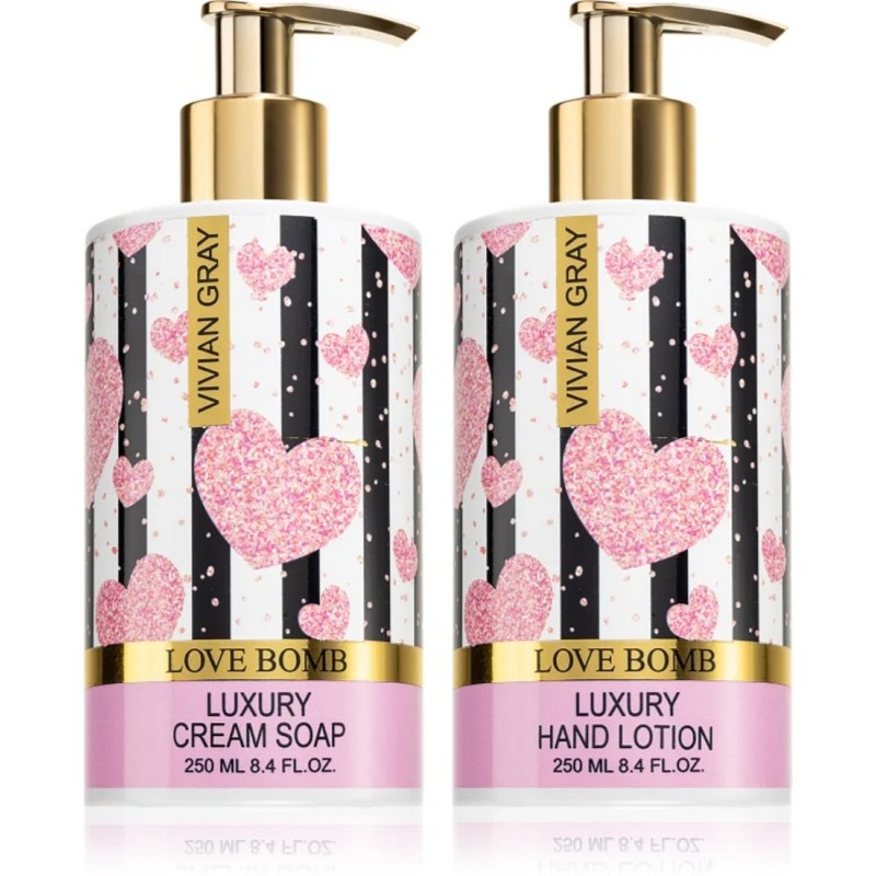 Confezione regalo per le mani - Love Bomb - Vivian Gray - cream soap & hand lotion