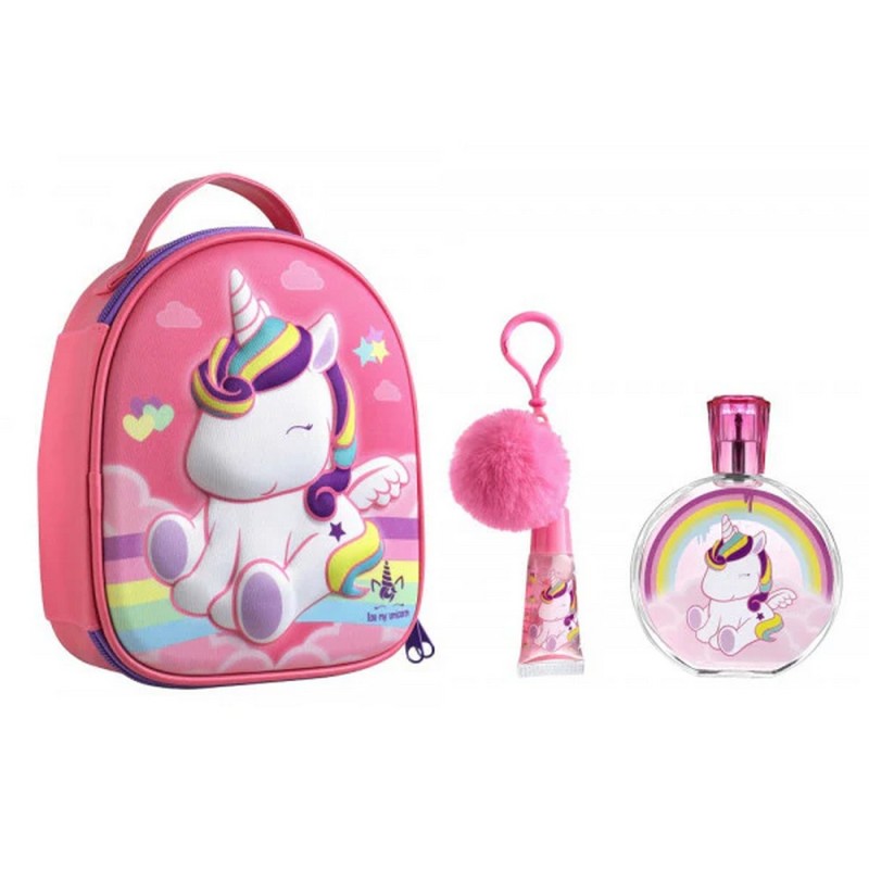 Eau My Unicorn Borsetta con Eau de Toilette vapo ml 100 + Key Ring & Lip Gloss - Confezione regalo per bambini
