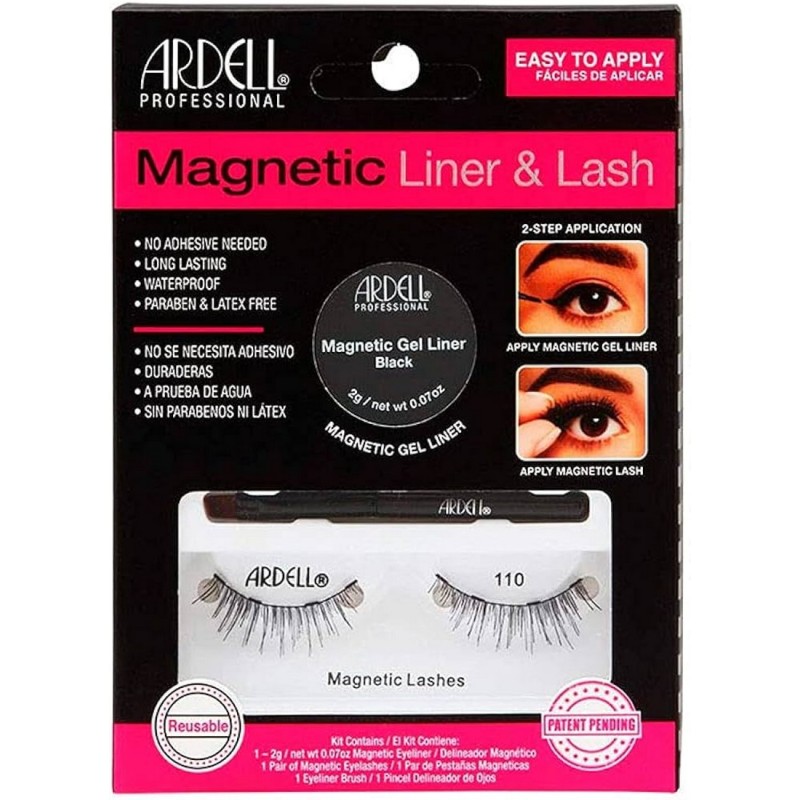 Ciglia magnetiche con magnetic  liquid liner black 110 Ardell professional