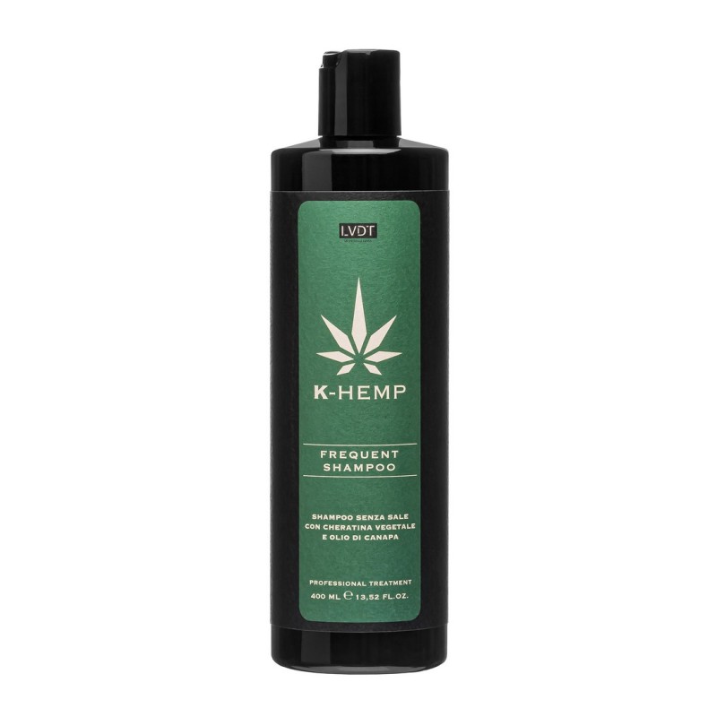 K-HEMP frequent shampoo senza sale con cheratina vegetale e olio di canapa 400 ml LVDT
