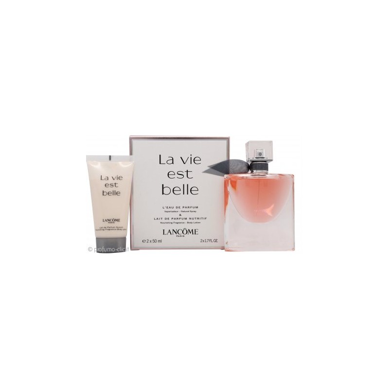 Lancome La Vie Est Belle L'Eau de Parfum Confezione Regalo 50ml EDP Spray + 50ml Lozione Corpo