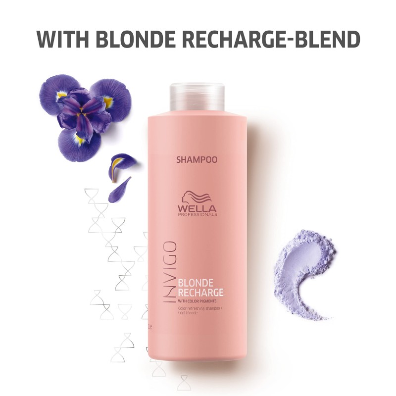 Shampoo Wella ProfessionalsInvigo Blonde Recharge -Shampoo per capelli biondi 1L