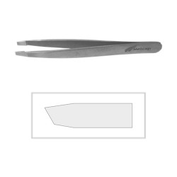pinza ciglia piatta punte obliqua Melcap