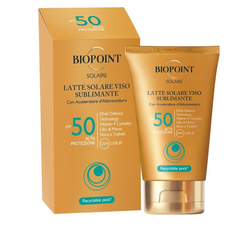 Latte solare viso subliminante spf 50 50 ml Biopoint