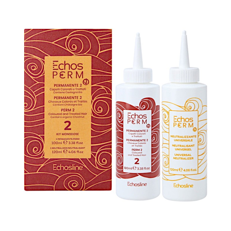 New echos perm 2 kit monodose per capelli colorati e trattati