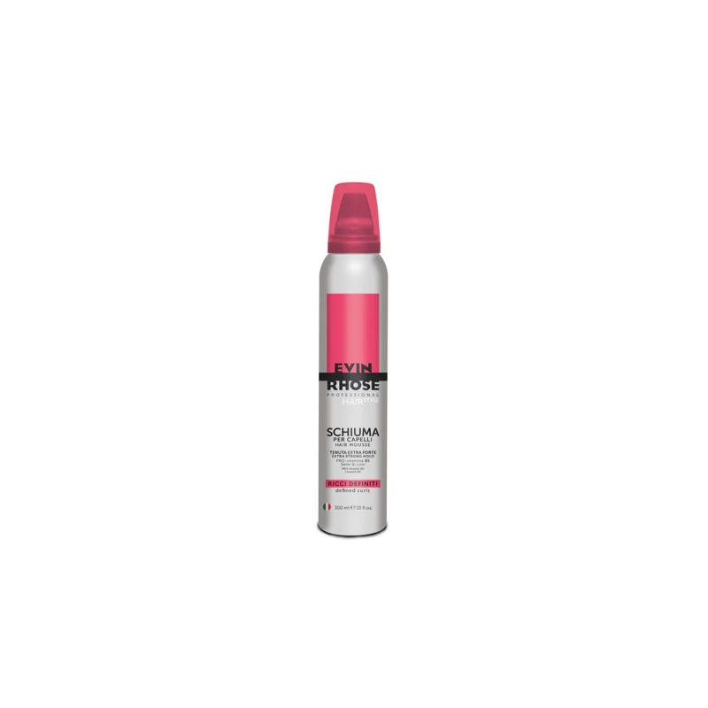 Mousse per capelli tenuta extra forte - ricci definiti - Evin Rhose Professional 300 ml