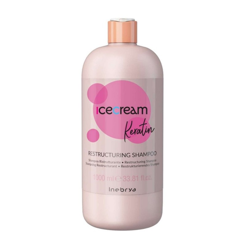 Shampoo ristrutturante ice cream keratin Inebrya 1000 ml