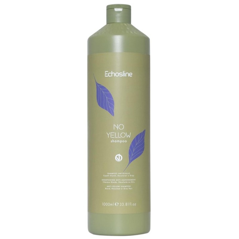 New shampoo antigiallo per capelli biondi,decolorati o grigi No yellow Echosline 1000 ml