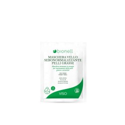 Maschera monouso vello in tessuto sebonormalizzante pelli grasse Bionell