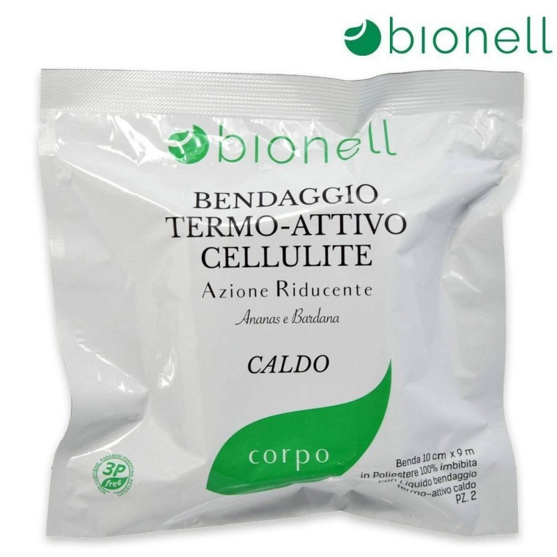 Bendaggio termo attivo drenante caldo benda 10 cm x 9m 2 pzBionell
